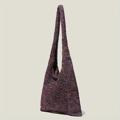 Glitter Sequin Knitted Hobo Bag Large Capacity Shoulder Bag
