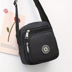 Vintage Pattern Square Bag Casual Zipper Crossbody Bag Women's Purse