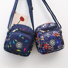 Vintage Pattern Square Bag Casual Zipper Crossbody Bag Women's Purse