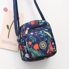 Vintage Pattern Square Bag Casual Zipper Crossbody Bag Women's Purse