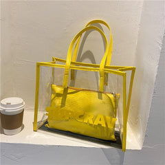 Pattern Tote Bag with Insert Pouch