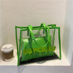 Pattern Tote Bag with Insert Pouch