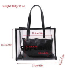 Pattern Tote Bag with Insert Pouch