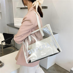 Pattern Tote Bag with Insert Pouch