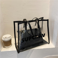 Pattern Tote Bag with Insert Pouch