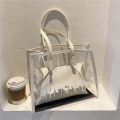 Pattern Tote Bag with Insert Pouch