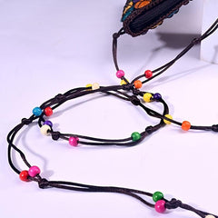 Coconut Shell Crossbody Bag Ethnic Style Beaded Bucket Purse for Women