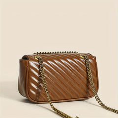Vintage Quilted Crossbody Bag Chain Shoulder Bag