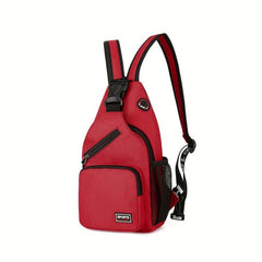 Nylon Crossbody Bag Travel Hiking Daypack with Zipper Strap