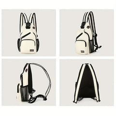 Nylon Crossbody Bag Travel Hiking Daypack with Zipper Strap