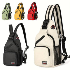 Nylon Crossbody Bag Travel Hiking Daypack with Zipper Strap