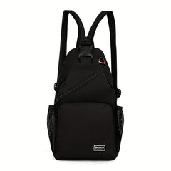 Nylon Crossbody Bag Travel Hiking Daypack with Zipper Strap