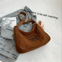 Vintage Canvas Crossbody Hobo Bag Women's Shoulder Handbag
