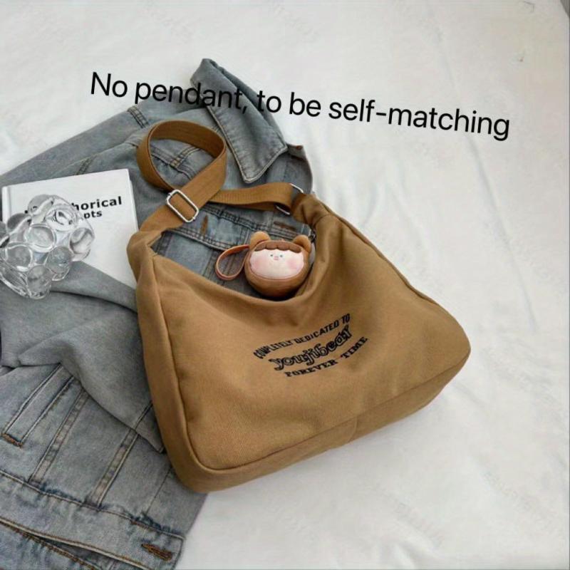 Vintage Canvas Crossbody Hobo Bag Women's Shoulder Handbag