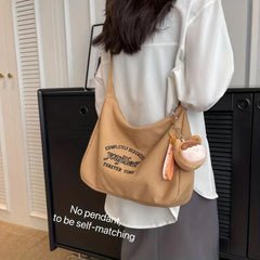 Vintage Canvas Crossbody Hobo Bag Women's Shoulder Handbag
