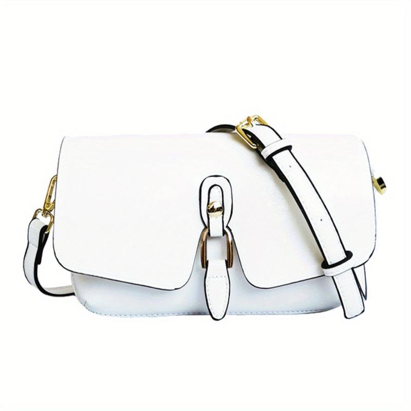 Retro Style Crossbody Bag Vegan Leather Shoulder Bag