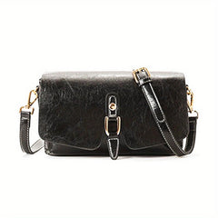 Retro Style Crossbody Bag Vegan Leather Shoulder Bag