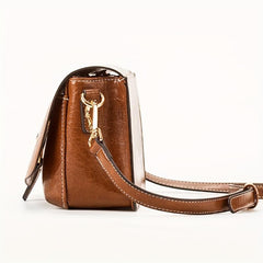Retro Style Crossbody Bag Vegan Leather Shoulder Bag