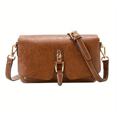 Retro Style Crossbody Bag Vegan Leather Shoulder Bag
