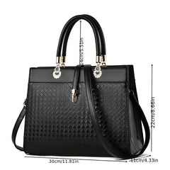 Women's Woven Crossbody Bag for Office Work