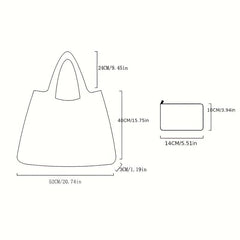 Large Capacity Shopping Tote Bag Nylon Foldable Portable Reusable Grocery Bag