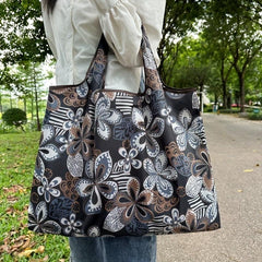 Large Capacity Shopping Tote Bag Nylon Foldable Portable Reusable Grocery Bag