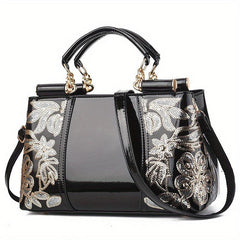 Sequins Decor Tote Bag Classic Satchel Bag Shoulder Bag