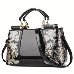 Sequins Decor Tote Bag Classic Satchel Bag Shoulder Bag