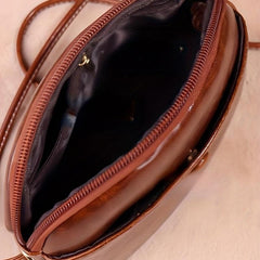 Small Wax PU Leather Crossbody Bag for Women