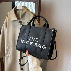 Stylish Letter Print Tote Bag Satchel Bag For Work