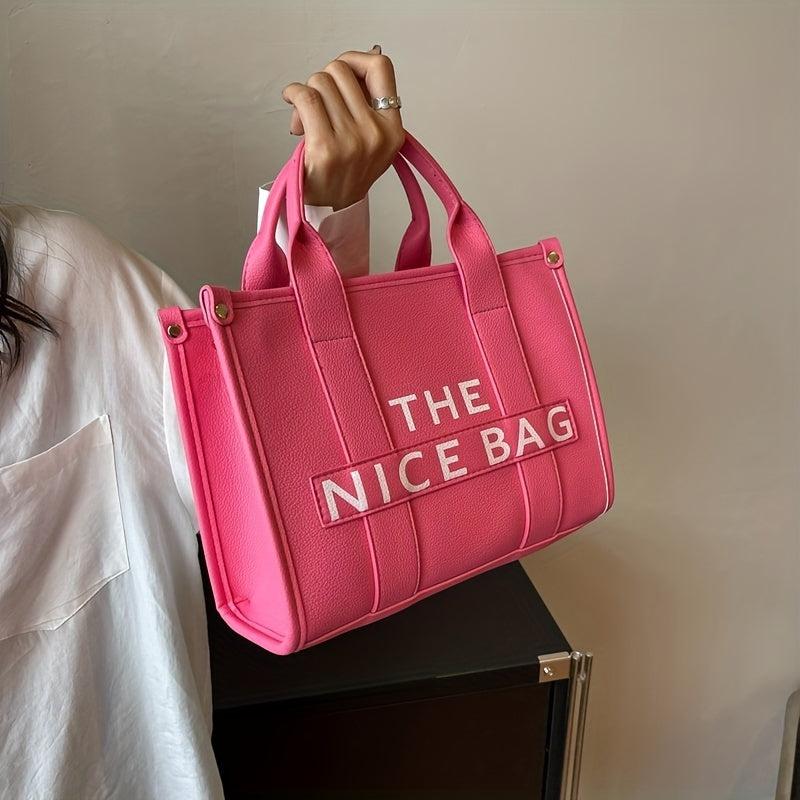 Stylish Letter Print Tote Bag Satchel Bag For Work