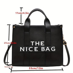 Stylish Letter Print Tote Bag Satchel Bag For Work