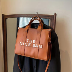 Stylish Letter Print Tote Bag Satchel Bag For Work