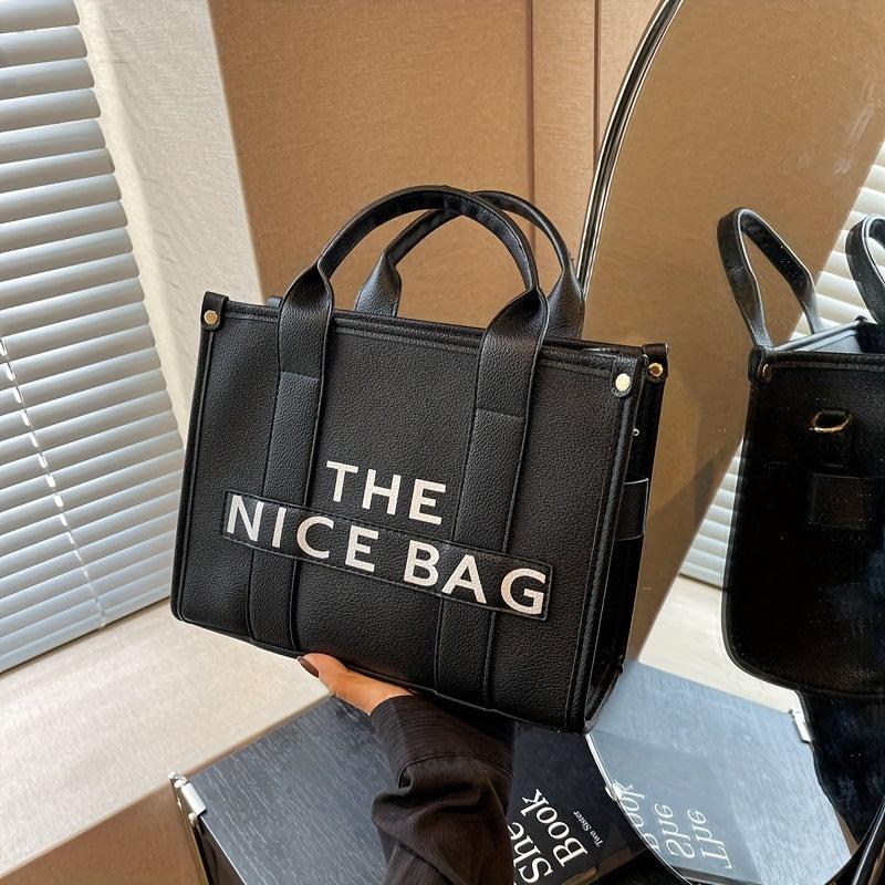 Stylish Letter Print Tote Bag Satchel Bag For Work