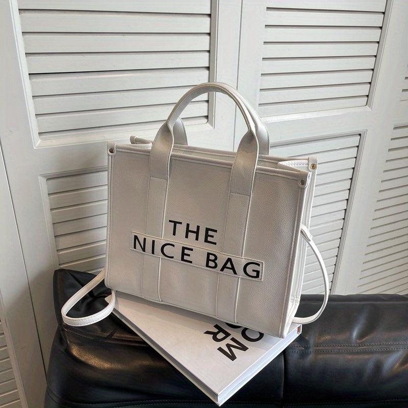 Stylish Letter Print Tote Bag Satchel Bag For Work