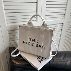 Stylish Letter Print Tote Bag Satchel Bag For Work