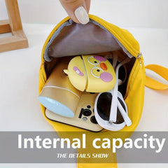 Happy Face Print Sling Bag Canvas Crossbody Chest Bag