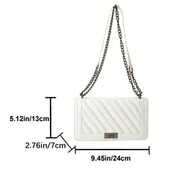 Quilted Flap Shoulder Bag Chain Strap Crossbody