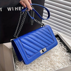 Quilted Flap Shoulder Bag Chain Strap Crossbody