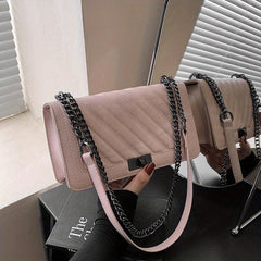 Quilted Flap Shoulder Bag Chain Strap Crossbody