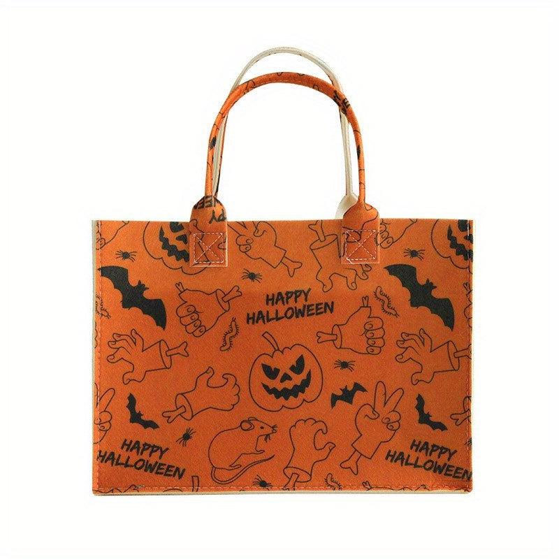 Halloween Felt Tote Bag Large Capacity Shopping Bag