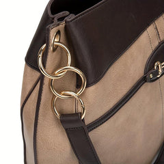 Large Capacity PU Leather Tote Bag Textured Shoulder Bag