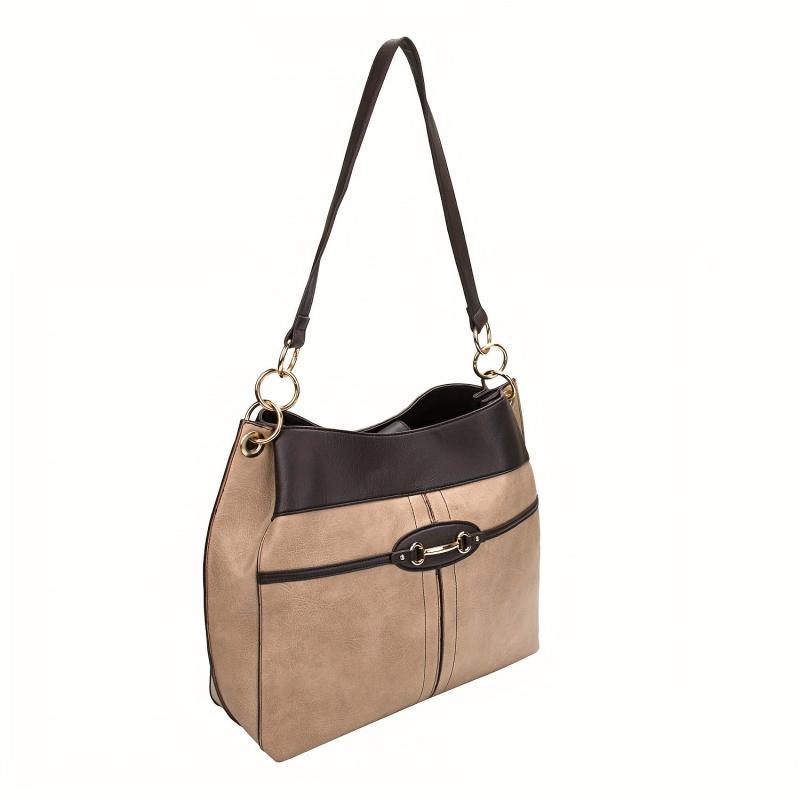 Large Capacity PU Leather Tote Bag Textured Shoulder Bag