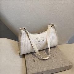 Women's Faux Leather Shoulder Bag Retro Mini Armpit Bag