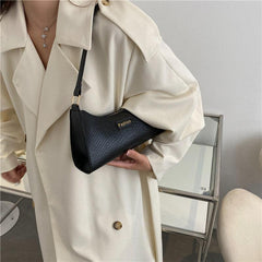 Women's Faux Leather Shoulder Bag Retro Mini Armpit Bag