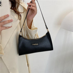 Women's Faux Leather Shoulder Bag Retro Mini Armpit Bag