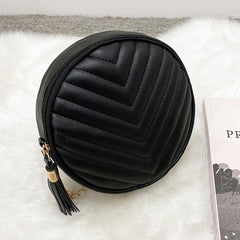 Mini Quilted Crossbody Bag Solid PU Leather Shoulder Bag Women's Handbag