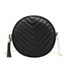 Mini Quilted Crossbody Bag Solid PU Leather Shoulder Bag Women's Handbag
