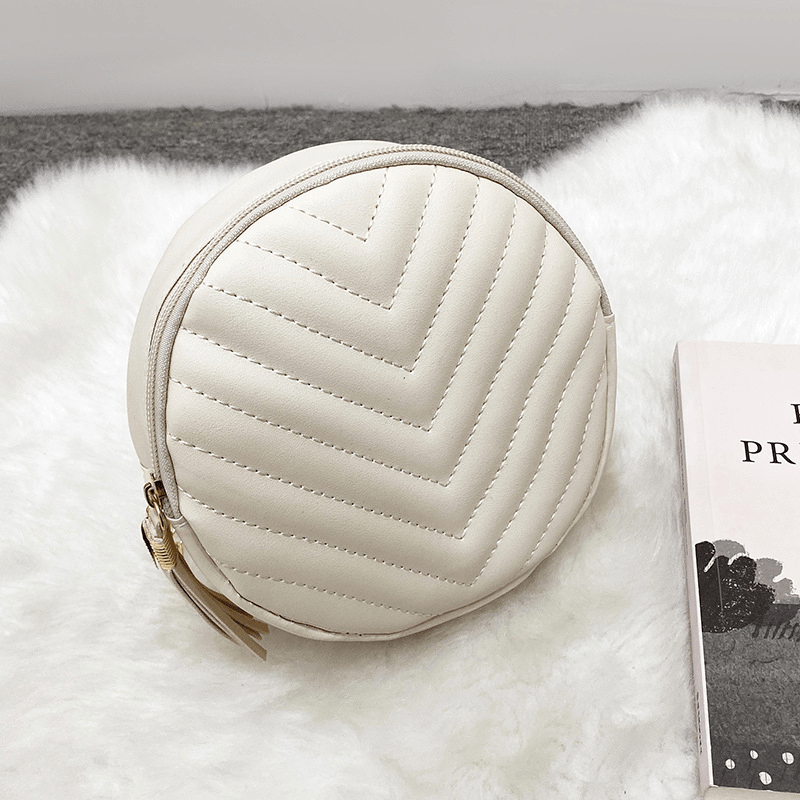 Mini Quilted Crossbody Bag Solid PU Leather Shoulder Bag Women's Handbag