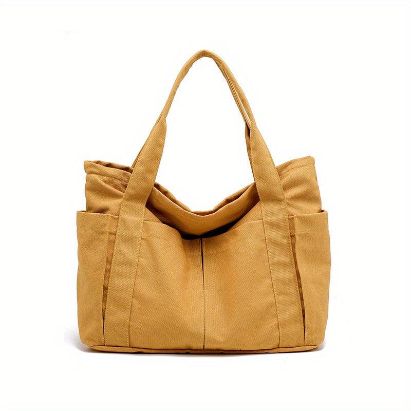 Canvas Tote Bag Large Shoulder Handbag for Work Travel Shopping